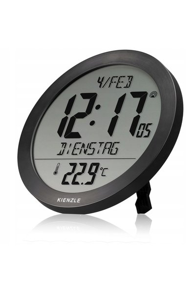 Kienzle Ceas cu afișaj pentru temperatură interioară, negru