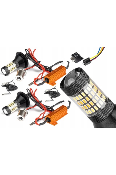 AMIO Lumini de zi LED 2 în 1 cu semnalizare PY21W AMIO-02451