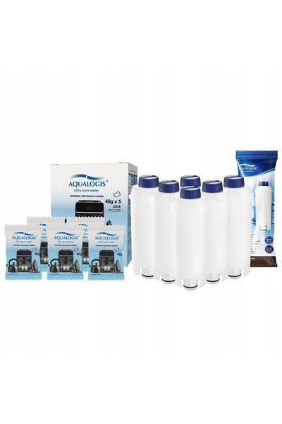 Aqualogis 6x Filtru de înlocuire pentru aparatul de cafea DELONGHI + 5 x 40g ...
