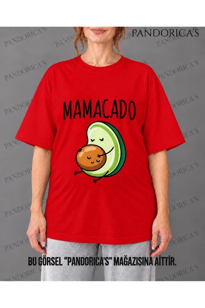 PANDORICA تي شيرت نسائي بطبعة الأفوكادو اللطيفة بتصميم "MAMACADO" للحوامل، مق...