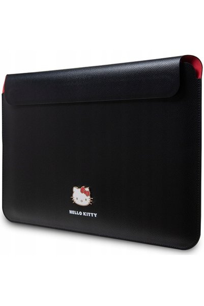 NO BRAND Husă pentru laptop Hello Kitty, din PU, cu logo metalic, pentru 14 i...