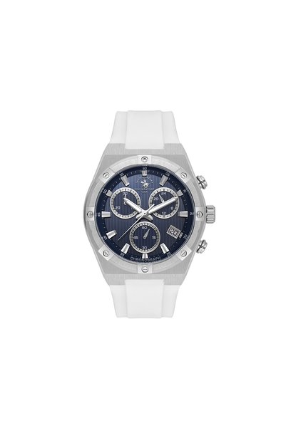 Santa Barbara Polo & Racquet Club White Silicone Watch for Men SB.1.10659-2