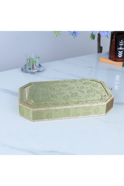 Generic Wooden Box Covered with Fabric in Rectangular Shape with Elegant and ...