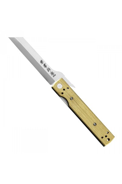 OEM Cutit pliabil Kanetsune Higonokami AUS-8, 7,2 cm, inox, manere din alama