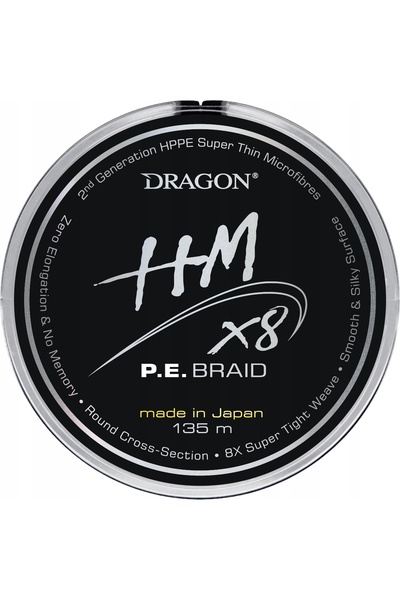 Dragon HM X8 P.E.BRAID 135m 0.08mm 6.80kg fir împletit