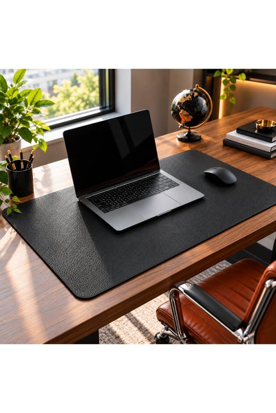 Alfa Deri %100 Hakiki Deri Masa Pedi 70x40 cm - Floater Baskılı Lüks Sümen De...