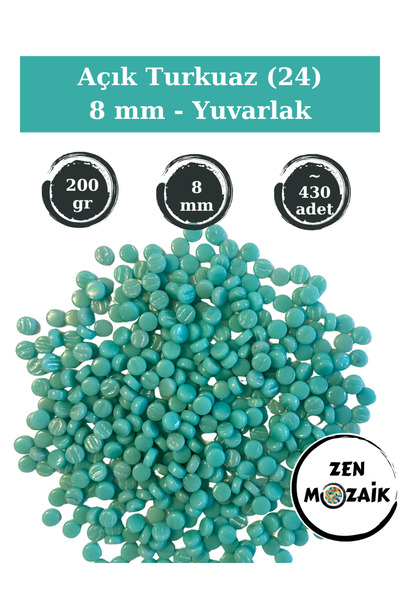 Zen Mozaik Sanatsal Mozaik Çalışmalarınız için Yuvarlak Cam Mozaik Taşı - Çap...