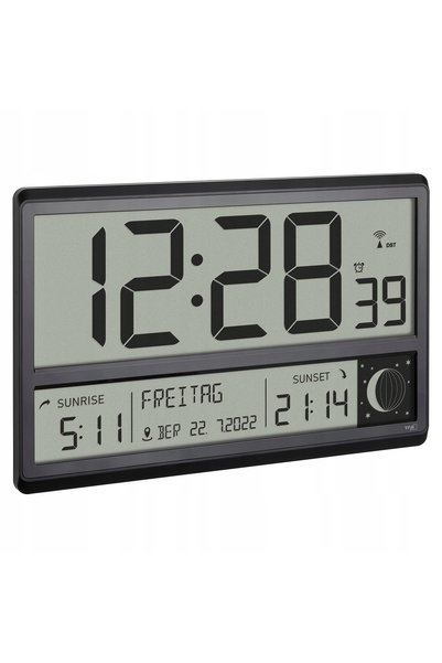 TFA 60.4524.01 Ceas de perete digital negru XL