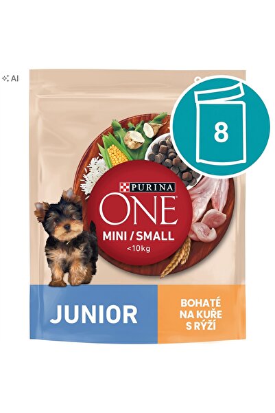 Purina One Hrană pentru căței Mini Junior cu pui 8x800 g