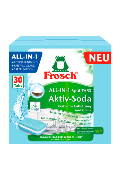 Frosch Tablete de spălat vase all-in-1 cu sodă activă (30 tablete)