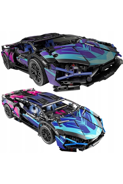 NO BRAND Puzzle cu blocuri de construcție Mașină Sport Lamborghini, cărămizi ...