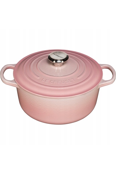 Le Creuset Caserolă rotundă din fontă Signature 24cm roz scoică