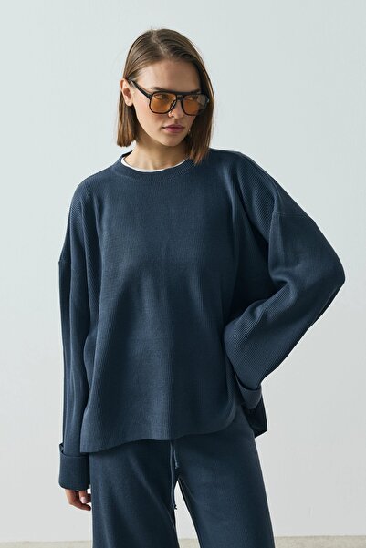 QANU Aster Knitwear Set Navy Blue