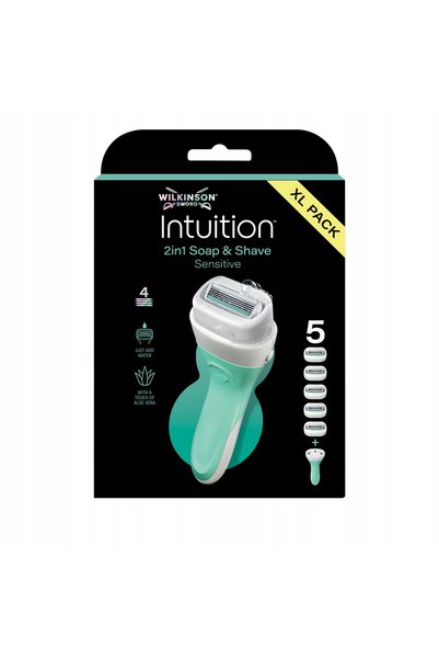 Wilkinson Maszynka Intuition 2 în 1 Săpun și Lamă de ras Sensitiv XXL + 5 cap...
