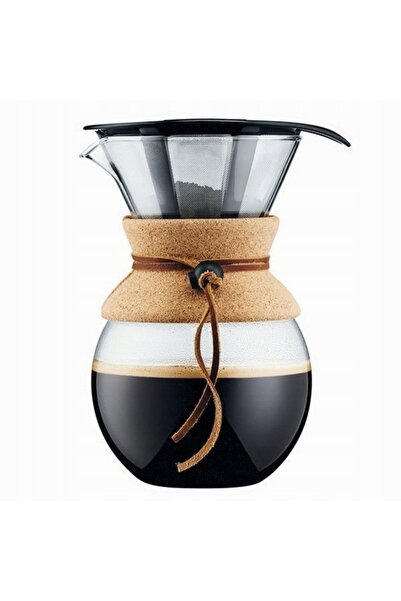 Bodum Cafetieră tip Pour Over, 1 l, din sticlă, cu bandă de plută