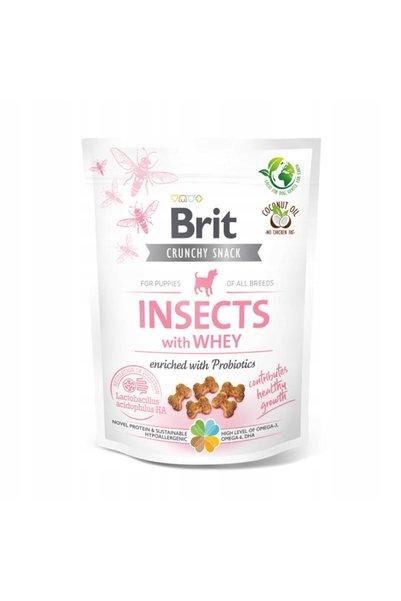 Brit Care Dog Biscuiți Crocanți pentru Cățeluși. Owady cu servatka
