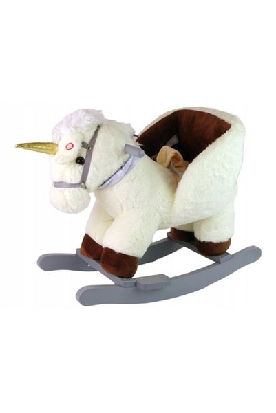 LeanToys ND24_15633 Kon Na Biegunach Bujak Bialy Jednoroze