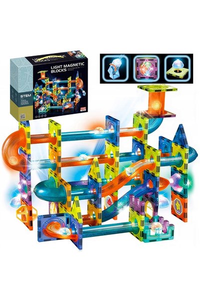 NO BRAND Blocuri magnetice Magic Ball pistă de coborâre Magnetic 120 piese