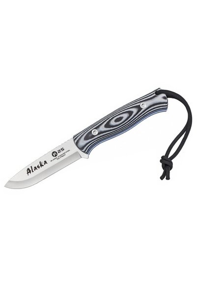 OEM Cutit Bushcraft cu teaca de piele, K25, Otel, 230mm, 110mm, G10, Gri/Argi...