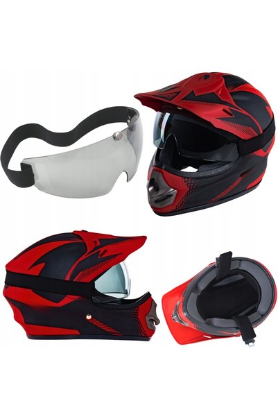 NO BRAND Cască de motocicletă Cască cross Cască enduro pentru ATV Scuter Moto...