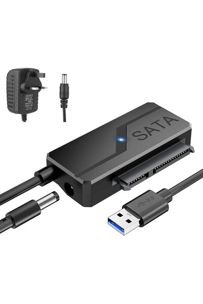 Generic محول SATA إلى USB مع وصلة طاقة، كابل USB 3.0 إلى SATA للقرص الصلب الخ...