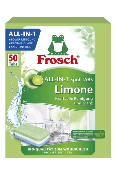 Frosch Tablete pentru mașina de spălat vase All-in-1 cu lămâie (50 tablete)
