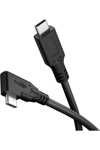 goobay Καλώδιο USB-C 90 ° , 2 μ., Μαύρο 2 μ. - (79422)