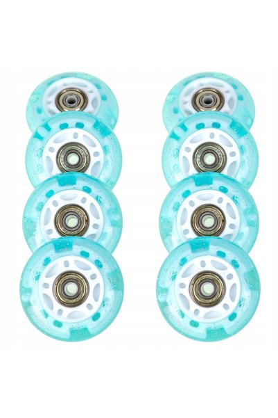 Raven 8x Roți luminoase cu LED-uri pentru patine cu rotile Zoya Mint de 64mm,...