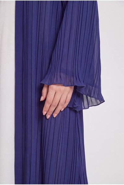 Veil by Aisha Royal Blue Pleated Abaya