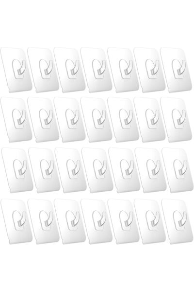 Generic خطافات لاصقة شديدة التحمل، 30 قطعة من خطافات الحائط للتعليق، حاملات ح...