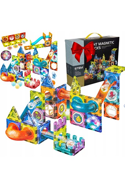 NO BRAND Blocuri magnetice Magic Ball pistă de coborâre Magnetic 120 piese