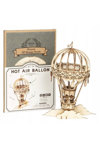 NO BRAND Puzzle 3D din lemn, Balon cu aer cald, Decorațiune din lemn, Cadou