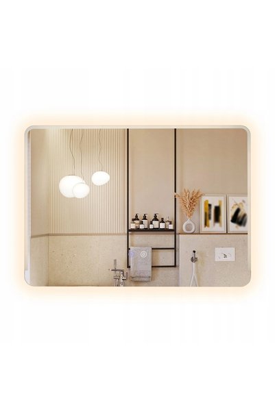 COSTWAY Oglindă de baie cu iluminare LED 70 x 50 cm