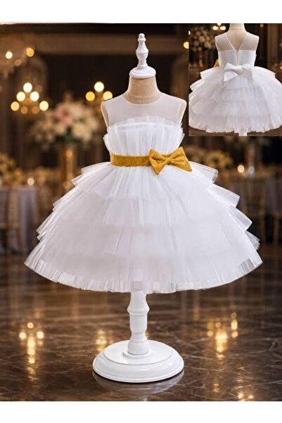 OEM Rochita eleganta din dantela alba,fete, 2-3 ani, 92-98 cm