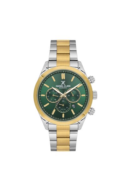Daniel Klein Exclusive Silver and Gold Stainless Steel Watch for Men DK.6.142...