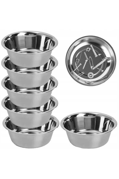 NO BRAND 6x BOL ROTUND DE ATELIER DIN ALUMINIU ȘI INOX 16cm