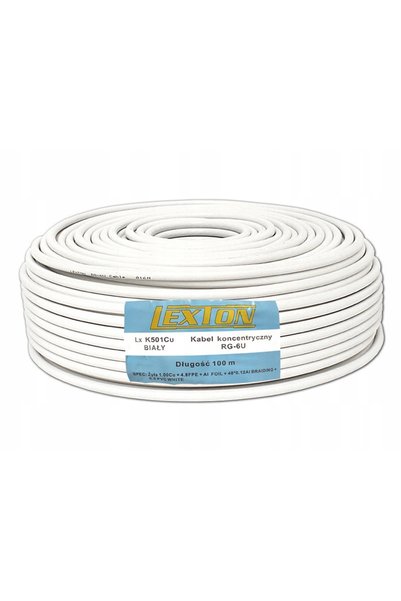 lexton CABLU COAXIAL RG6U CU TÂMPLĂ DE CUPRU 100m