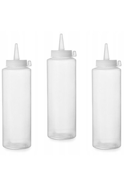 HENDI Dozator 0.35L 3 bucăți Transparent pentru Sosuri Gastronomice