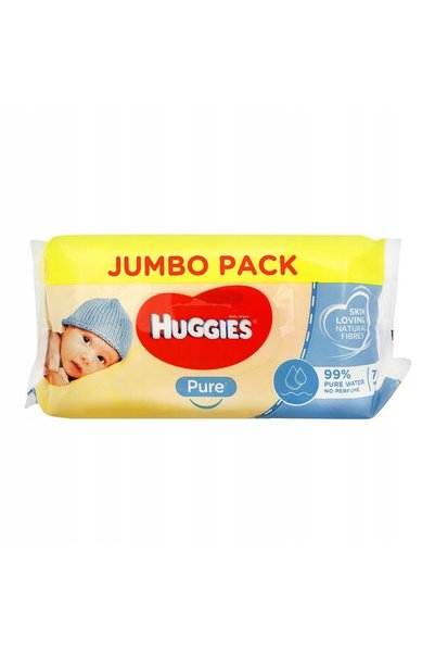 Huggies Șervețele umede PURE 99% WODY WIPES, 10 x 72 = 720, PACHET JUMBO
