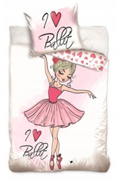 CARBOTEX Lenjerie de pat din bumbac 160x200 Ballerina pentru fete