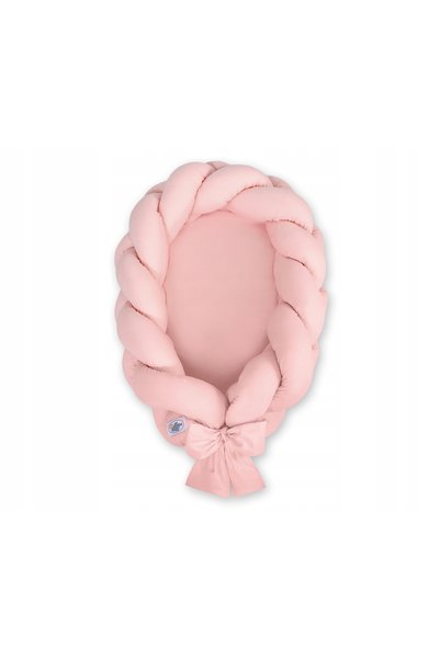 My Sweet Baby Cocon împletit pentru bebeluși 2 în 1 - Roz murdar