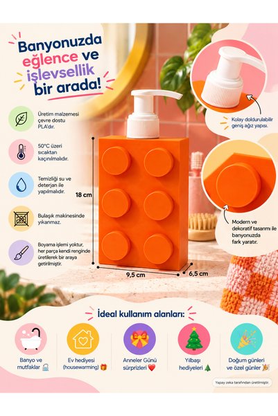 Maflen Modern Blok Tasarımlı Dekoratif Sabunluk