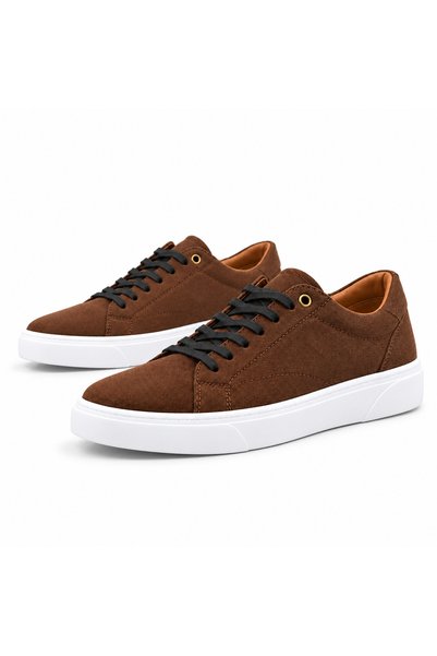 Genel Markalar Erkek Lacivert Bağcıklı Beyaz Tabanlı Günlük Sneaker Ayakkabı