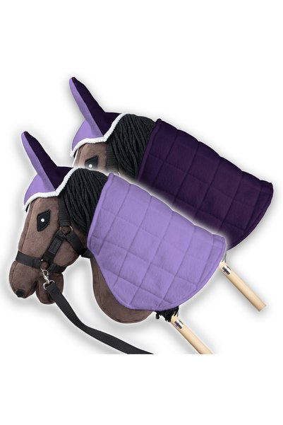 Skippi Derka cu două fețe și apărători pentru urechi pentru Hobby Horse - gri...