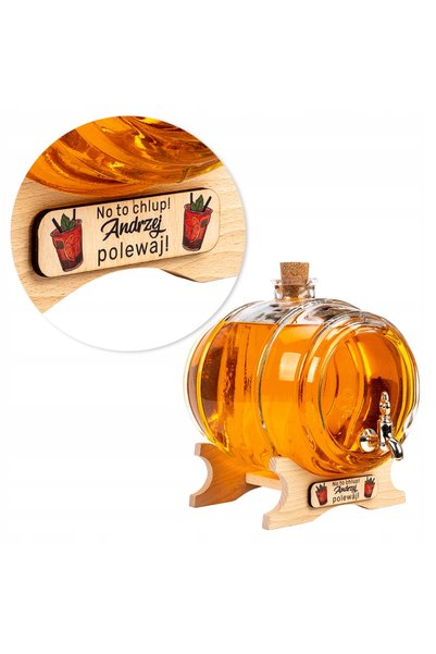 SuperButelki Carafa de sticlă cu robinet 4L pentru whisky și cocktailuri, cad...