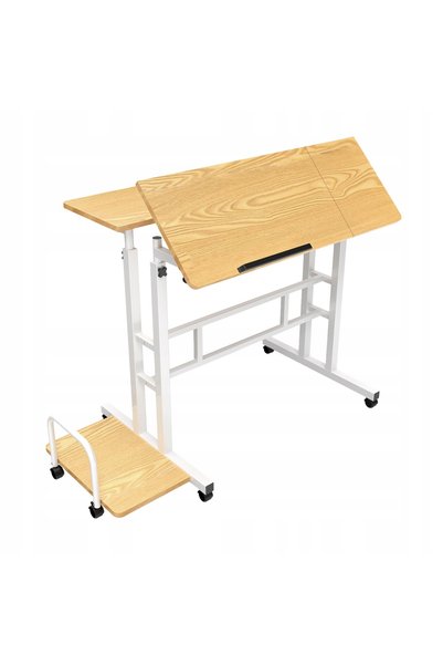 Maclean Birou mobil MC-124 W Reglabil 67-115cm Suprafață masă 80x60cm Max 50kg