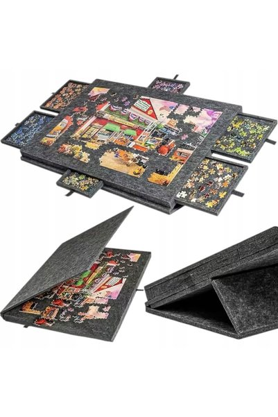 NO BRAND Covoraș de pâslă pentru masă de puzzle, închidibil