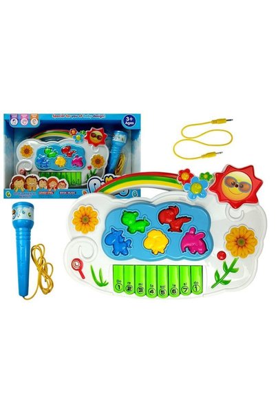 LeanToys PIANO ELECTRONIC FLOWERS CONECTABIL CU TELEFONUL