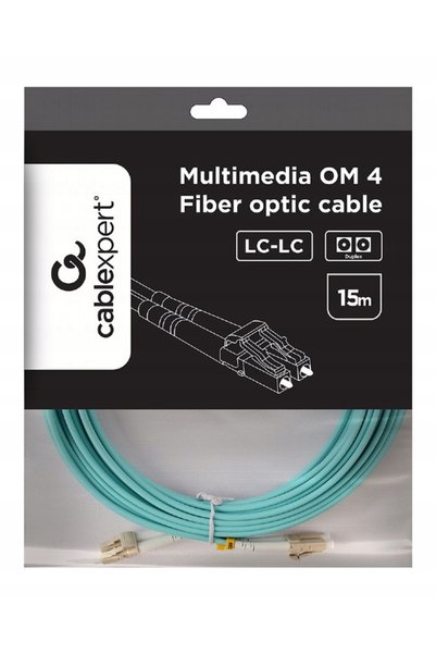 Gembird Cablu fibră optică multimod duplex OM4 50/125, LC/LC, 15m