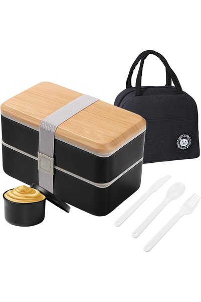 Generic Bento Box Adult Lunch Box with Insulated Lunch Bag, Containers for Ad...
